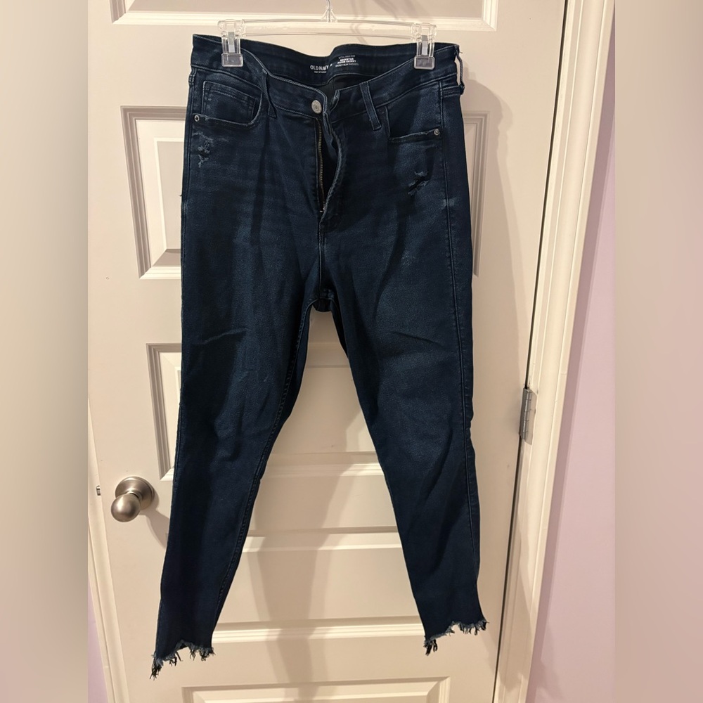 Old Navy Women's High Rise Dark Blue Jeans